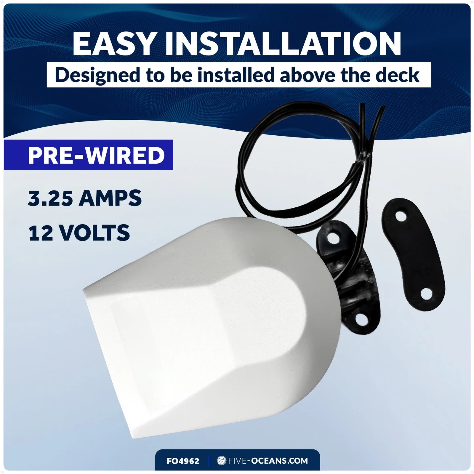Compact Electric Boat Horn for Marine Use (12V)