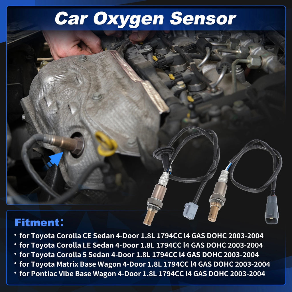 Oxygen Sensor Upstream and Downstream Replacement for Toyota Corolla (2003–2004)
