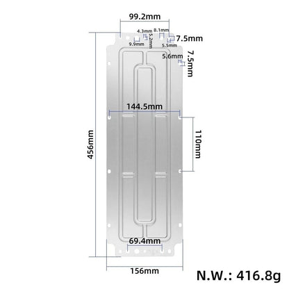 Stainless Steel Battery Cover for 6Lite Scooter (Waterproof)