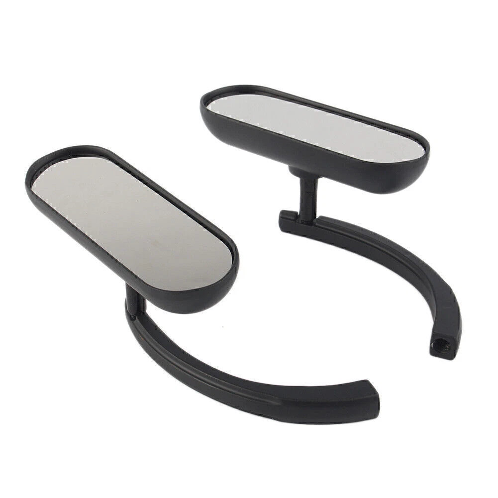 2X Rear View Side Mirrors for Harley Davidson (All Models) Black