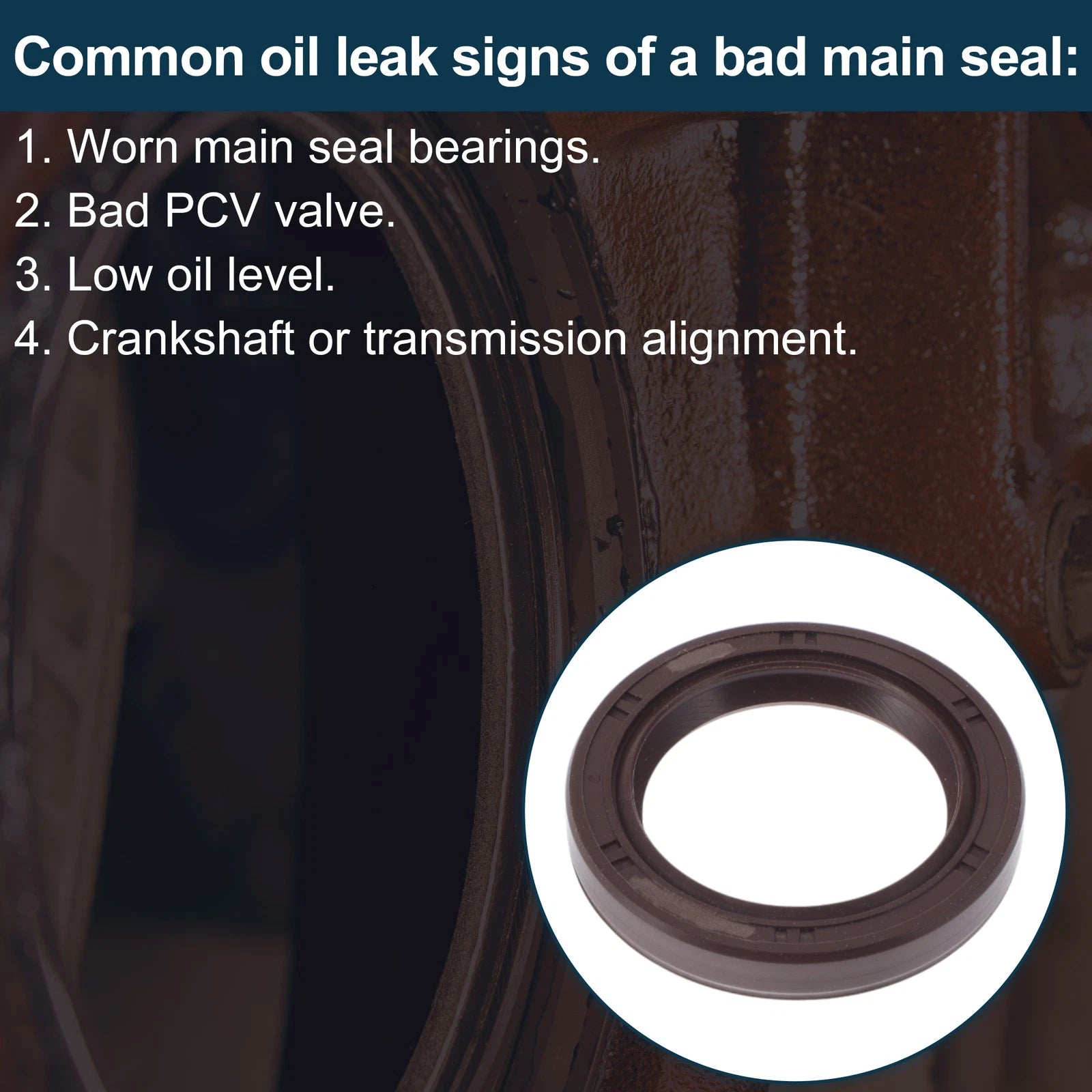 Front Crankshaft Oil Seal Replacement for Mazda 323 (1989–2004) Engine