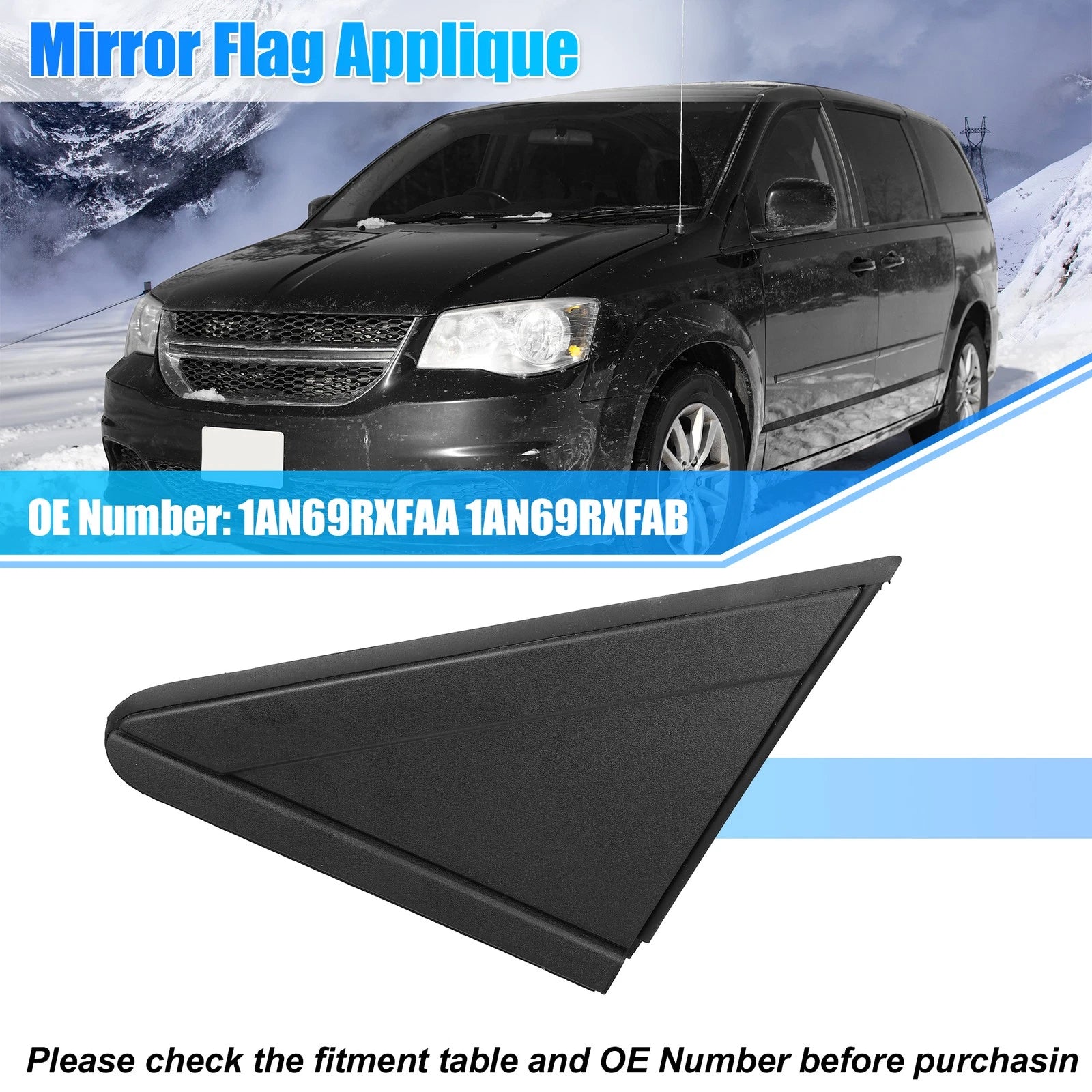 Mirror Flag Applique Left for Dodge Grand Caravan (2011–2020)