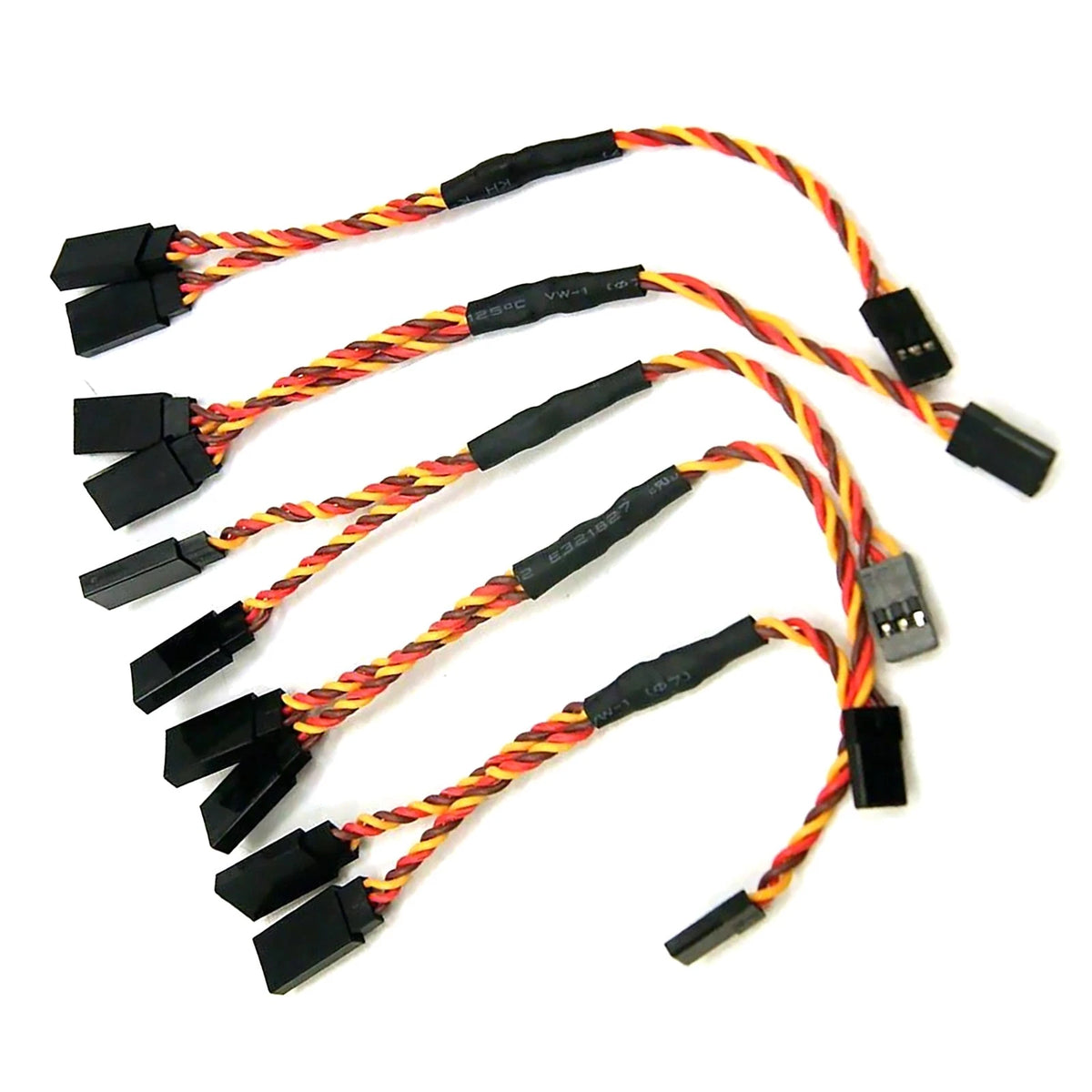 5Pcs 3-Pin RC Servo Y-Harness Extension Cable for Futaba JR