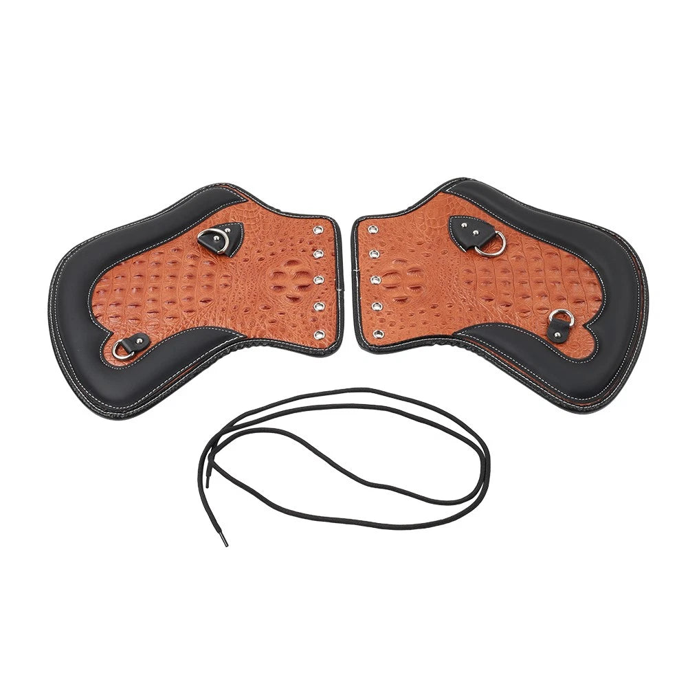 2pcs Leather Heat Saddle Shield Deflector for Honda Harley (Universal)