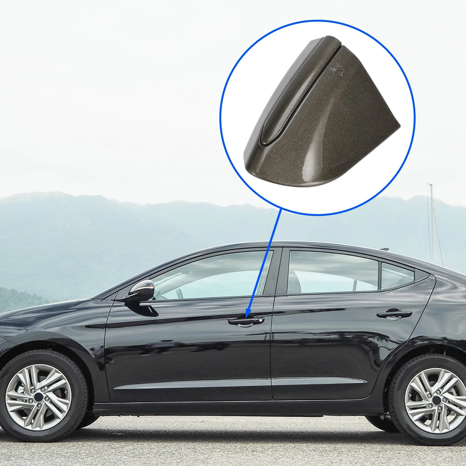 Front Left Door Handle End Cap for Ford Mondeo Edge Taurus (2013–2020) ABS Brown