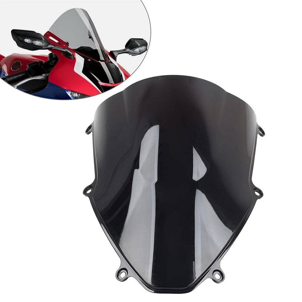 Black Front Windscreen Windshield Wind Deflector For Honda CBR1000RR-R 2020-2024