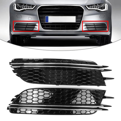 Honeycomb Front Bumper Fog Light Grill for Audi A6 C7 (2012–2015)