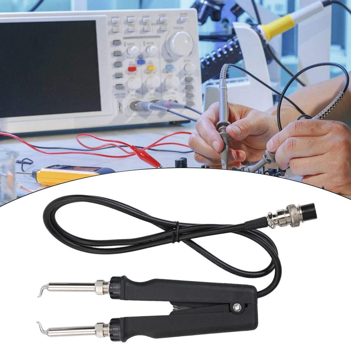Soldering Iron Double Tweezer Handle Clip for Various Electronic Repairs