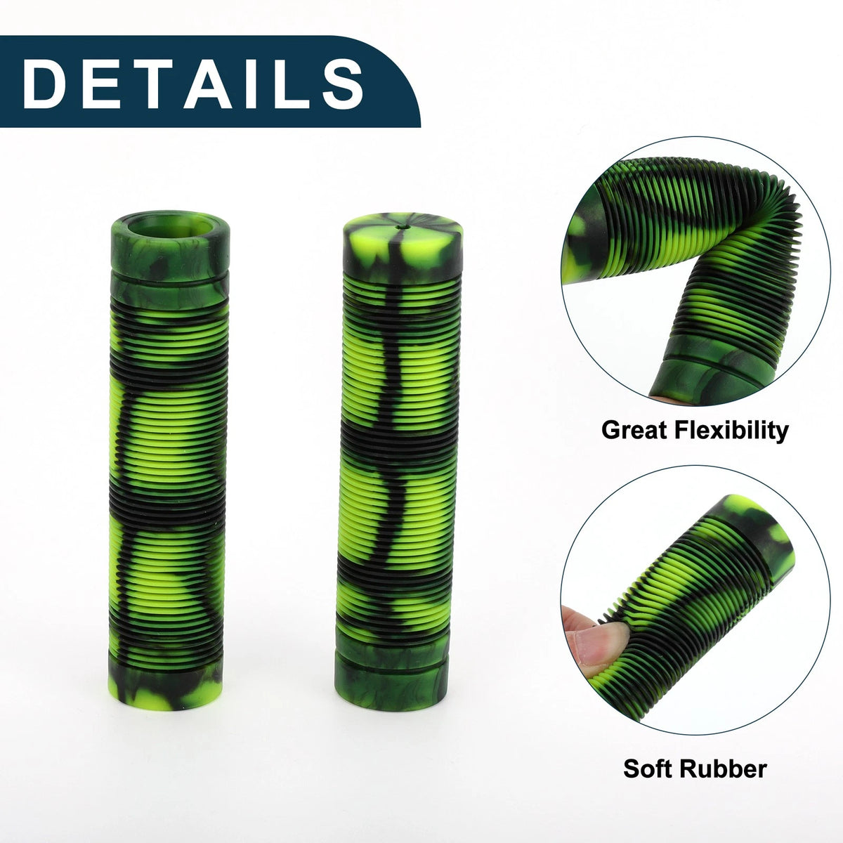 Bike Handlebar Grip Covers 125mm Soft End Protector Pair for MTB 1 Pair (—)