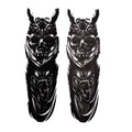 2x Custom Front Fork Skull Decal Medallion Nameplate Stickers For Harley Yamaha