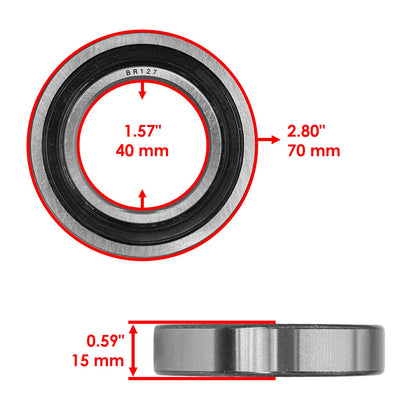 Rear Wheel Ball Bearings Seals Kit for Yamaha Kodiak 400 YFM400 (2003–2004)