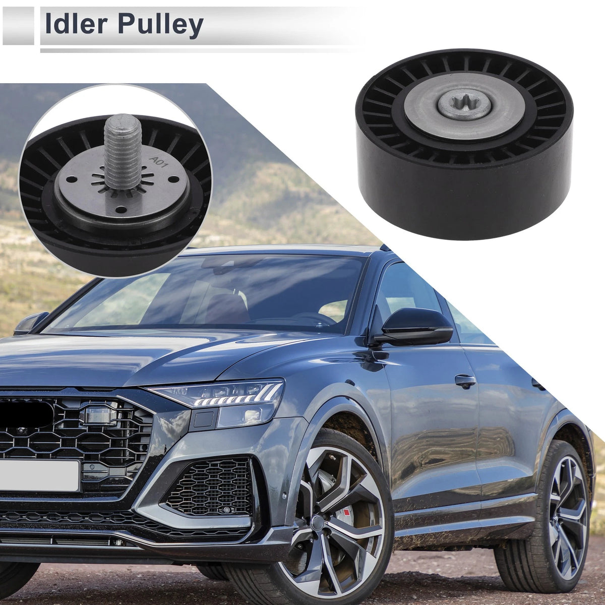 Drive Belt Idler Pulley for Audi A4 (2016–2025) No. 06M903341F Plastic