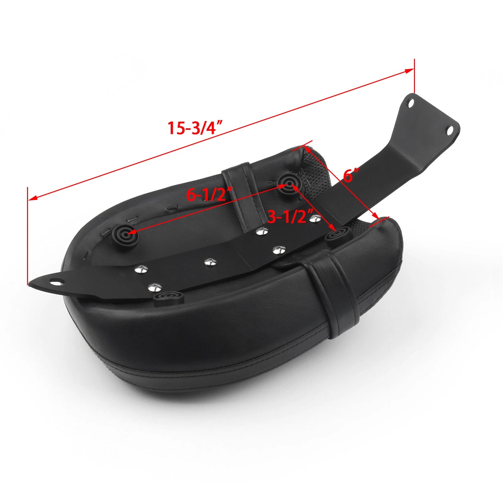 Rear Passenger Pillion Pad Seat for Victory Octane (2017) - Black Leather