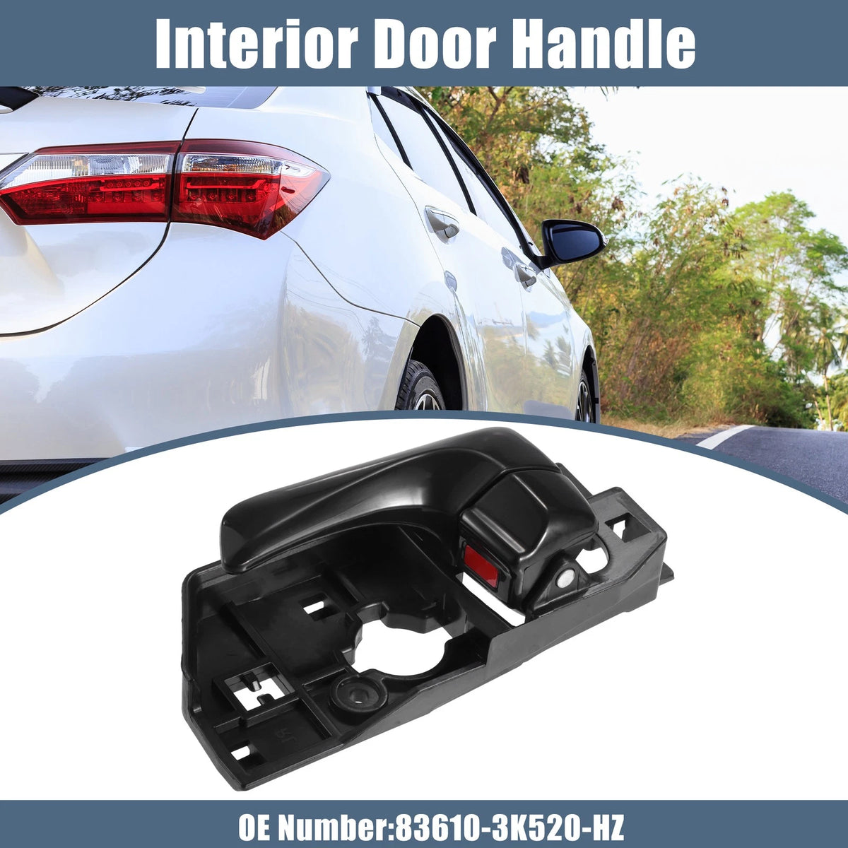 Rear Left Interior Door Handle Replacement for Hyundai Sonata (2009–2010)