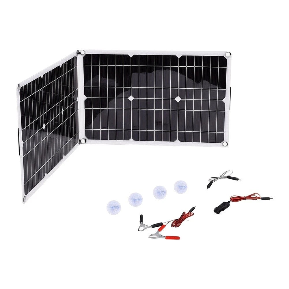 2X 40W Flexible Folding Solar Panel Monocrystalline Polycrystalline
