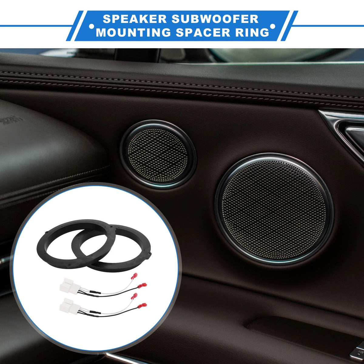 Set of 2 Speaker Spacer Rings for Ford Escape (6.5")