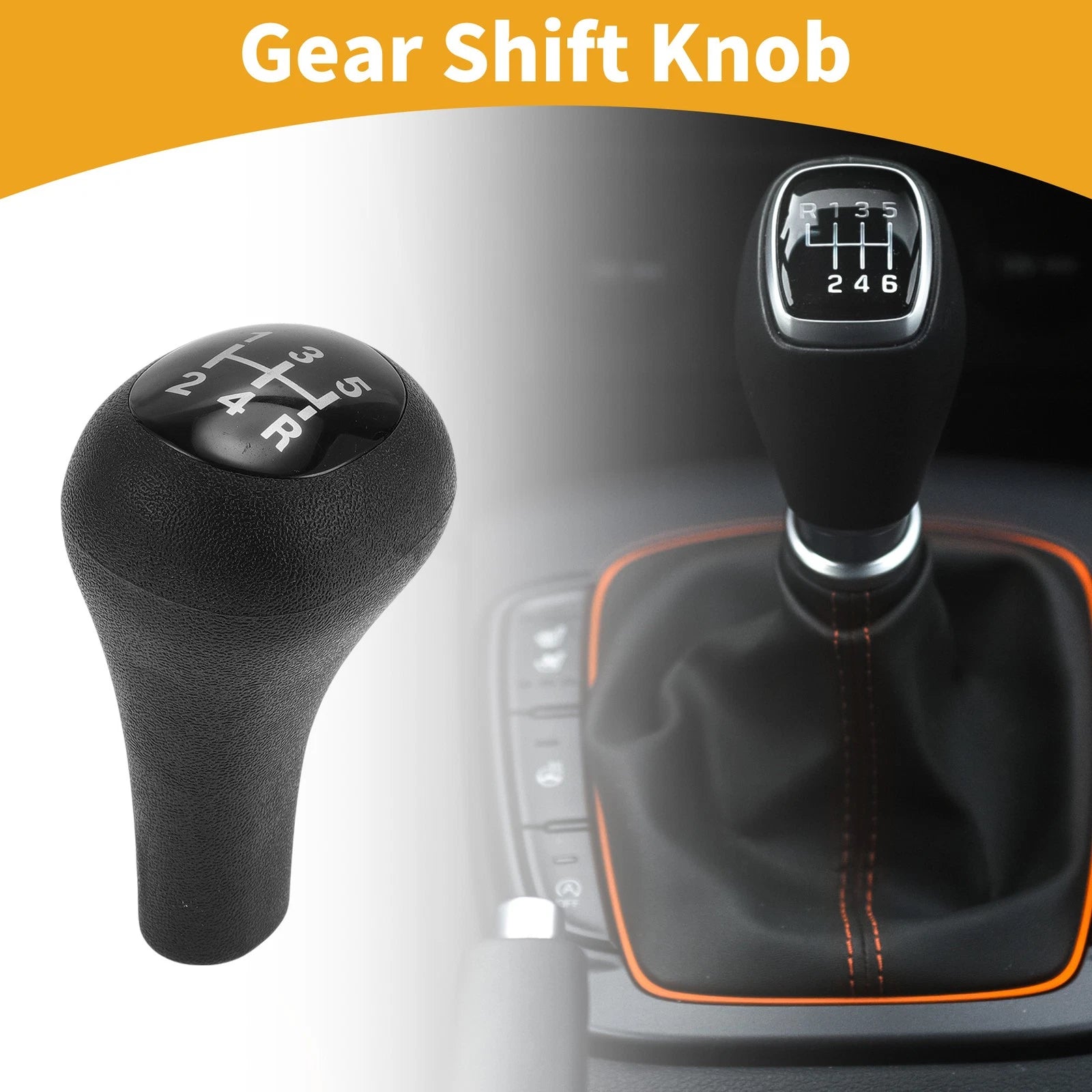 5 Speed Gear Shift Knob Replacement for Ford Focus (2003–2007) Plastic