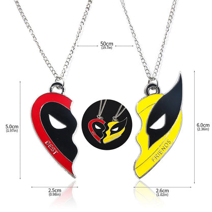 2X Deadpool Heroes Necklace for Boys and Girls