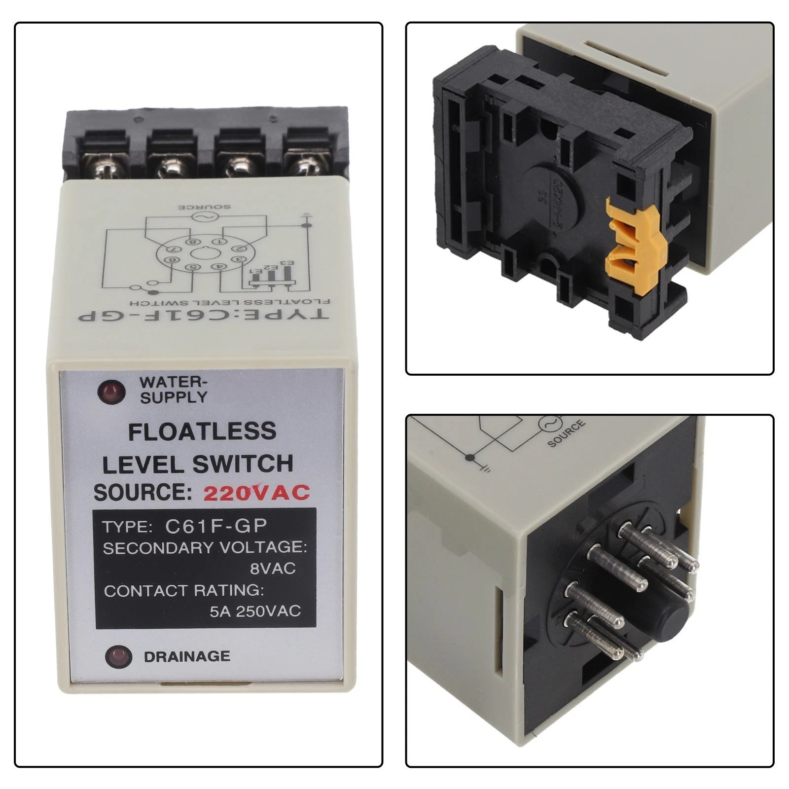 Water Level Switch for Reliable AC/DC Power Supply (Space Saving Design)