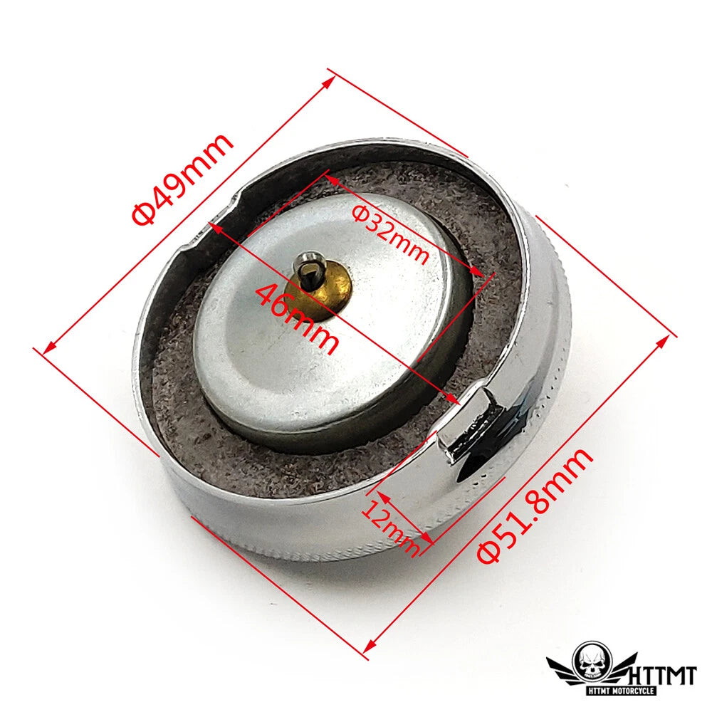 Chrome Fuel Cap for Triumph BSA (2")