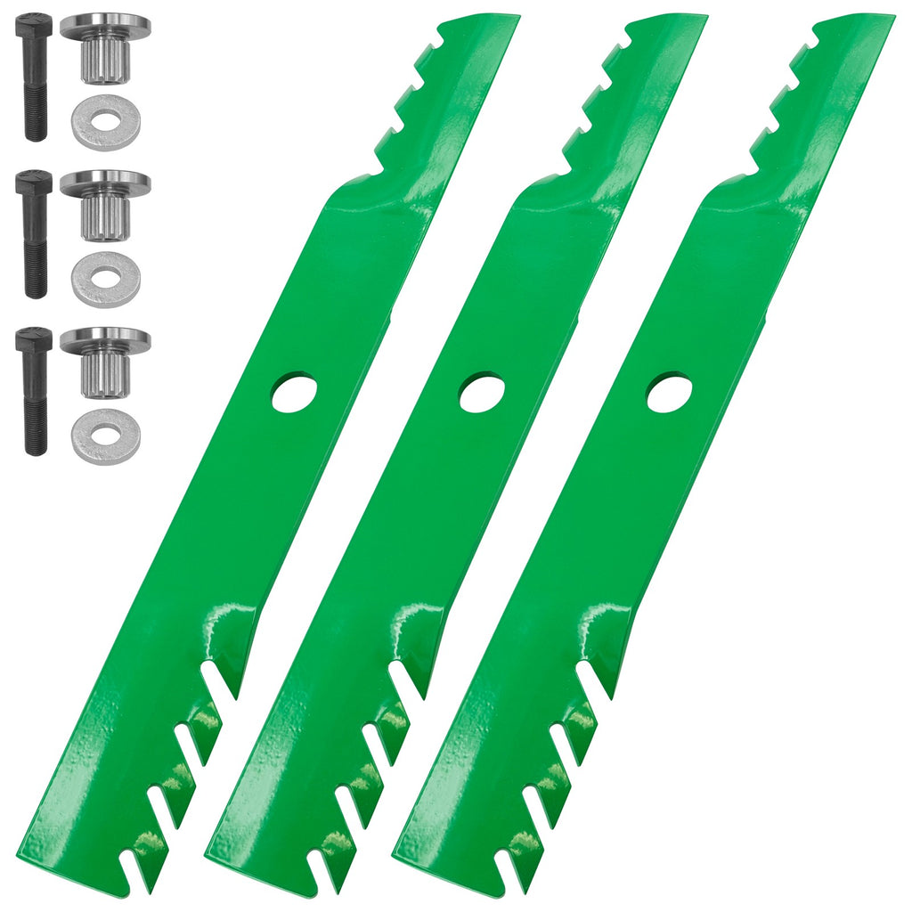 Toothed Gator Blades with Bushing for Exmark 60 Inch Deck (2001–2018)