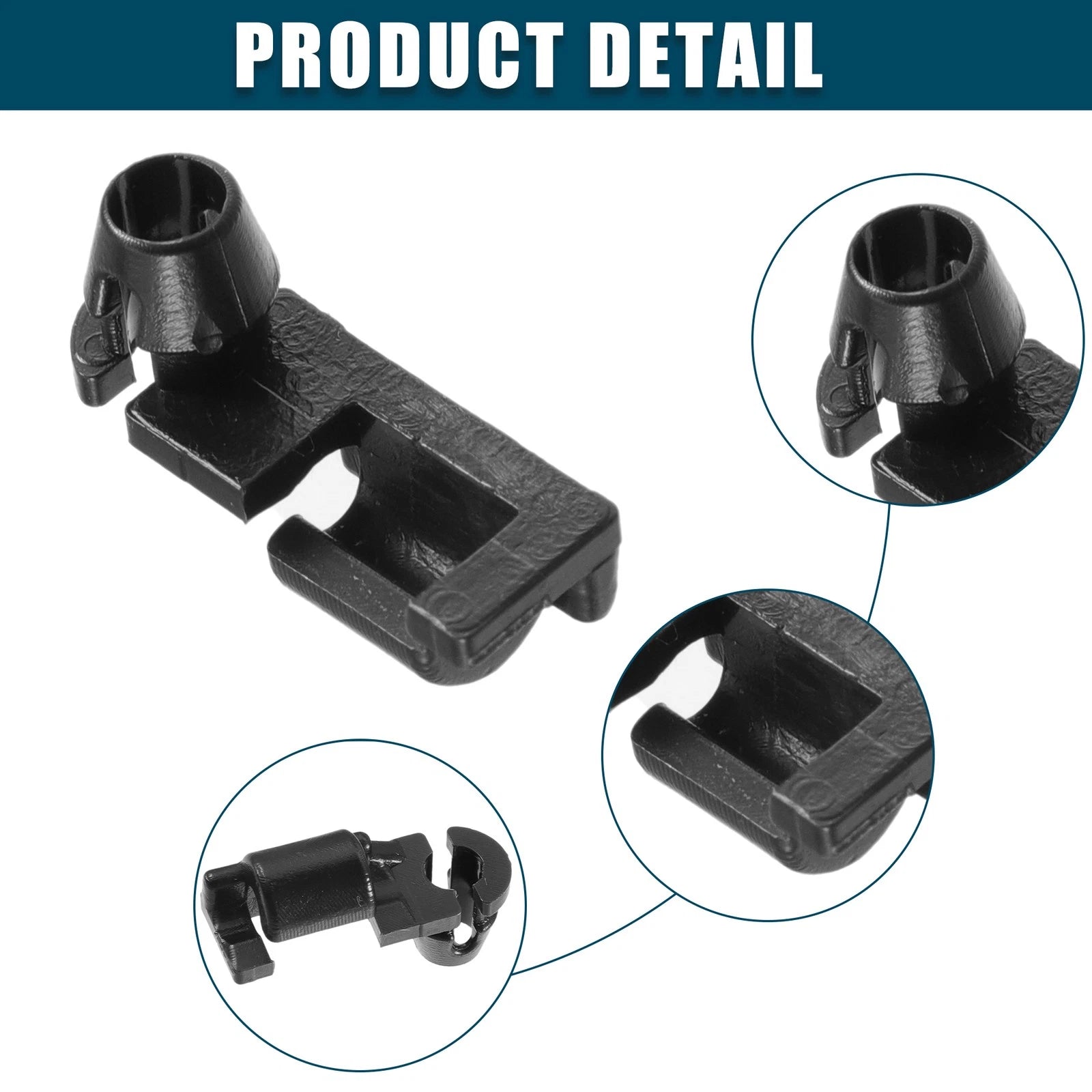 Hood Prop Rod Clip Retainer 2 Pcs Replacement for GMC Sierra 3500 2007-2010