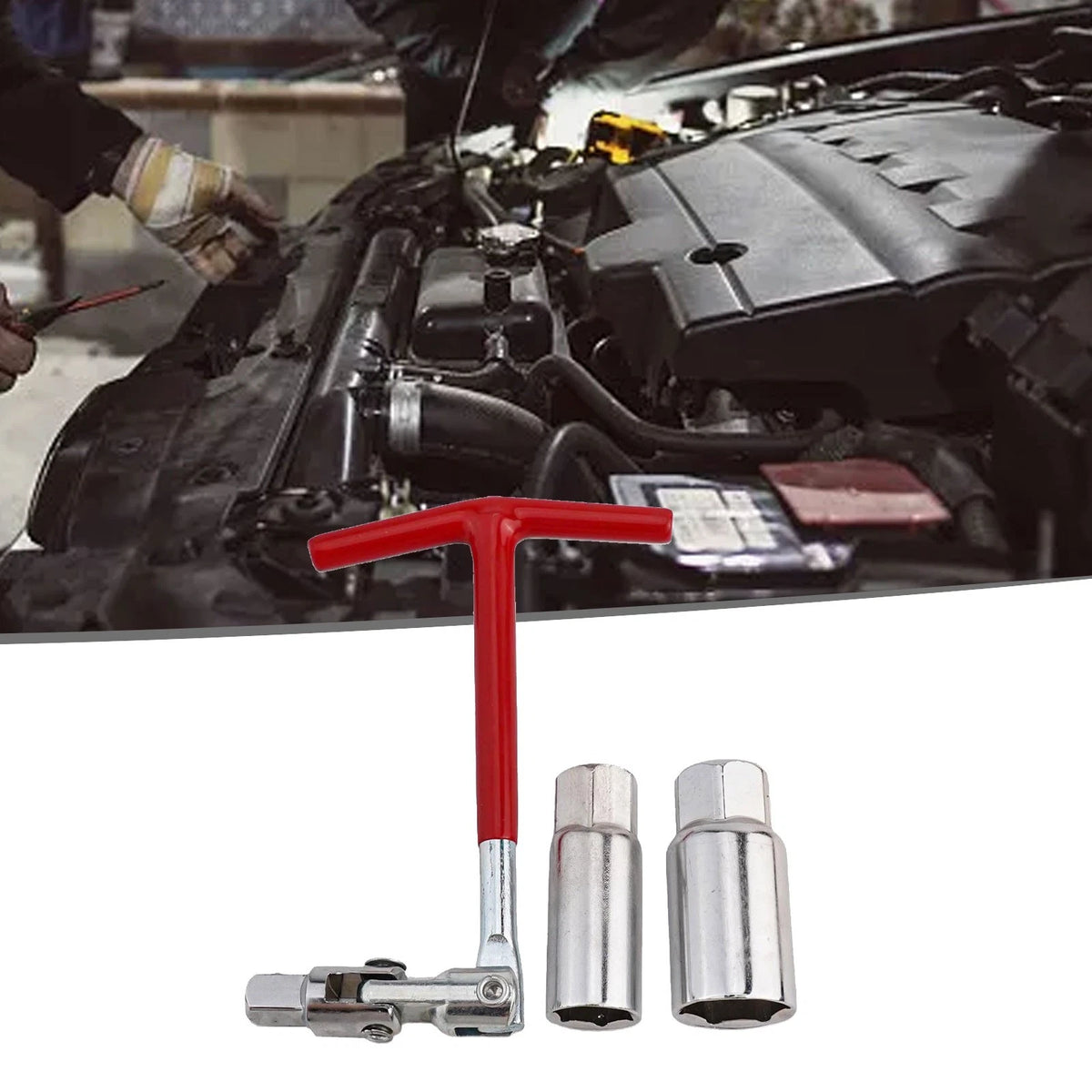 Multi Function T Handle Wrench Set Flexible Spanner Sockets for Easy Use