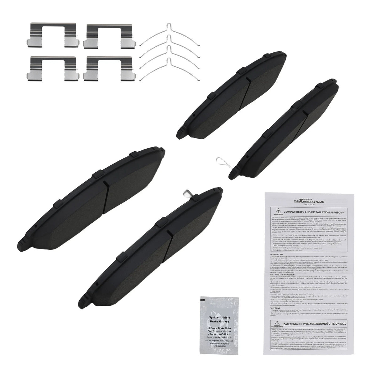 Front Brake Pads Set for Honda Pilot (2016–2022) Ridgeline (2017–2025) P1723 D1723