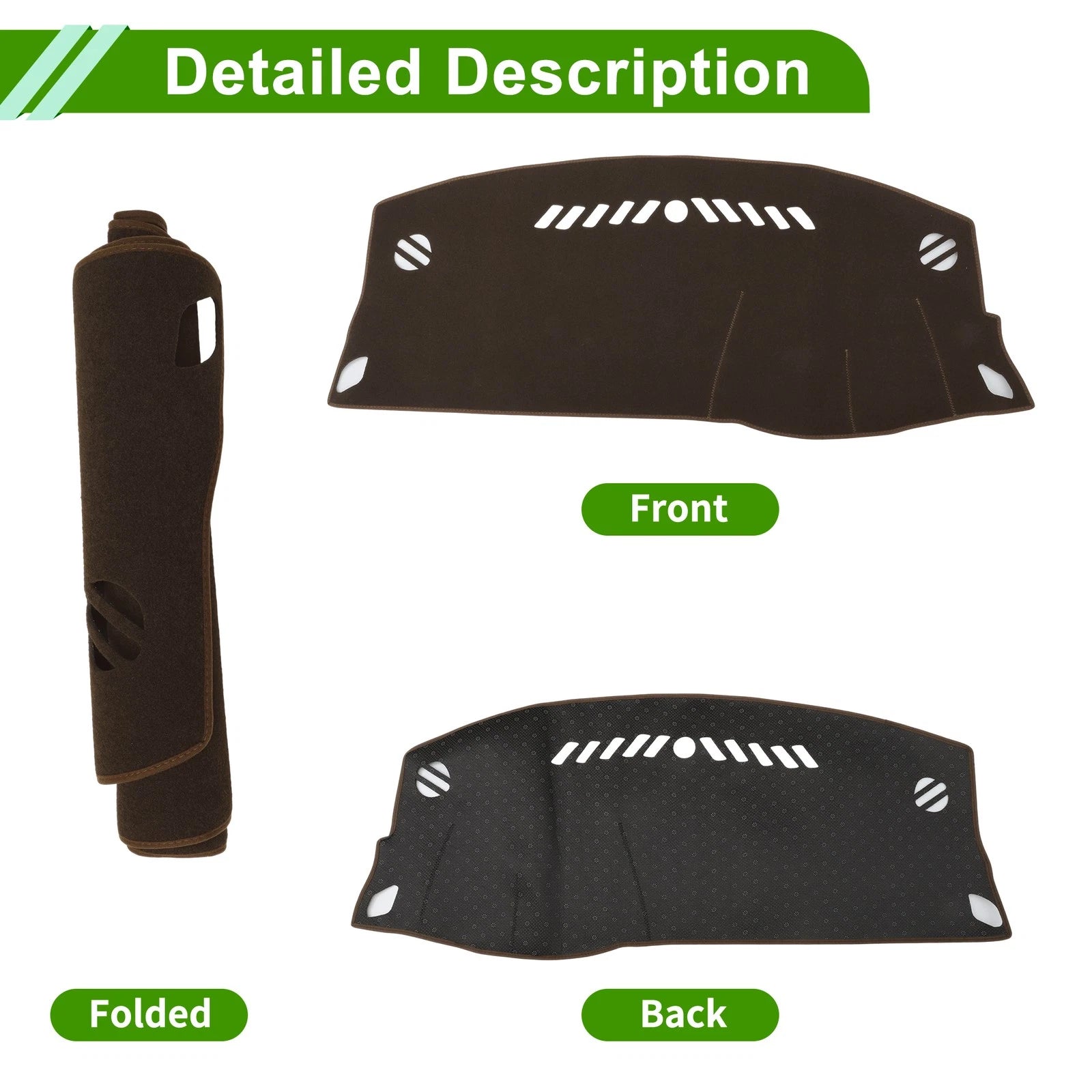 Dashboard Cover for Opel Astra K (2016–2019) Polyester Brown 1 Pc