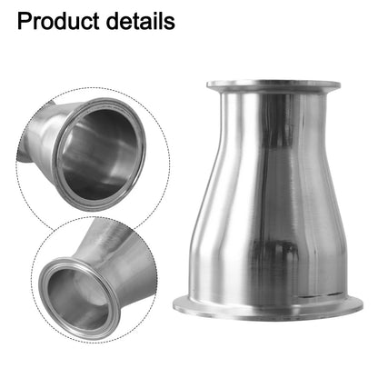 Tri Clamp Ferrule Reducer for High Pressure Systems (Silver Stainless Steel)