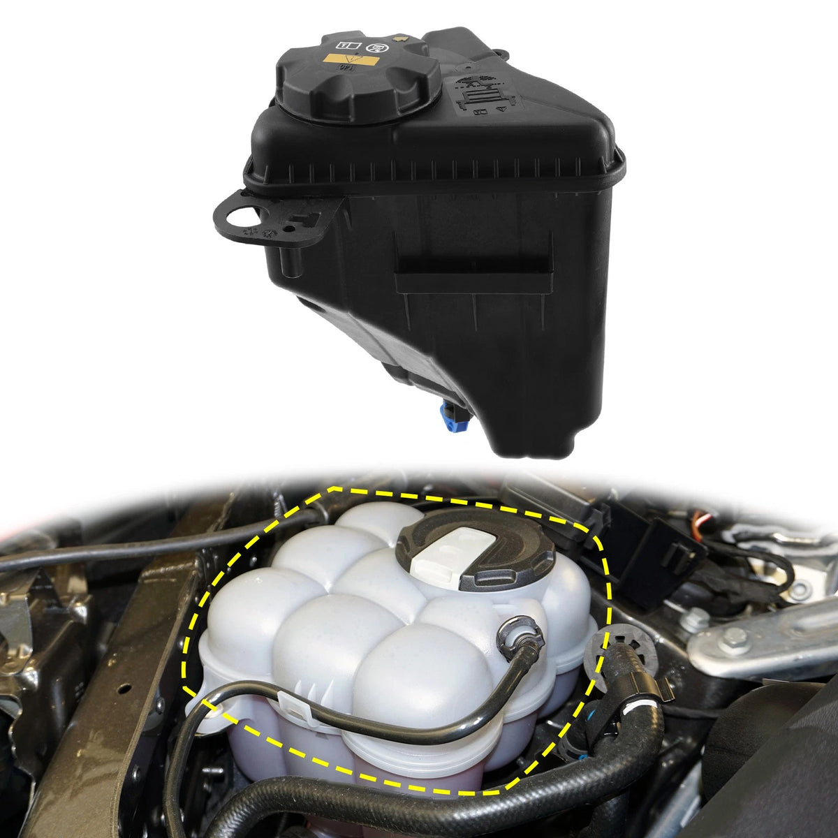 Coolant Radiator Reservoir Tank with Cap Sensor for BMW (2019–2019)