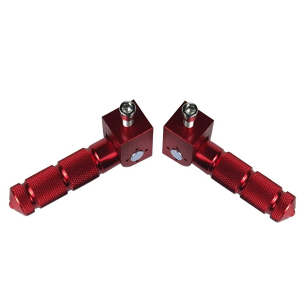 CNC Folding Foot Pegs Rear Set for Universal Motorcycle (All Years) - Red