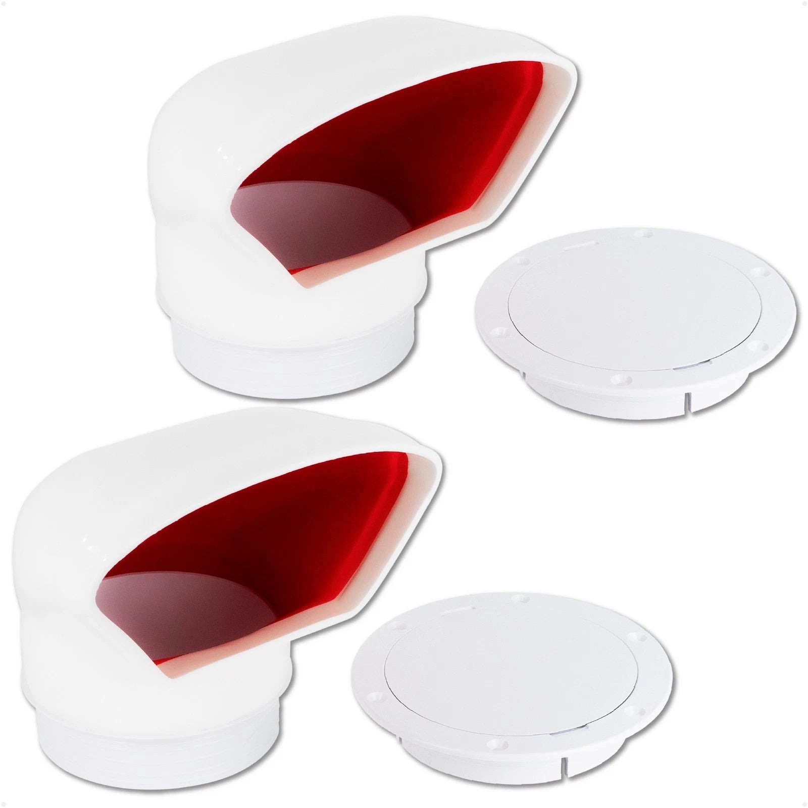 2X 3-Inch Cowl Vent with Snap-On Deck Plate for