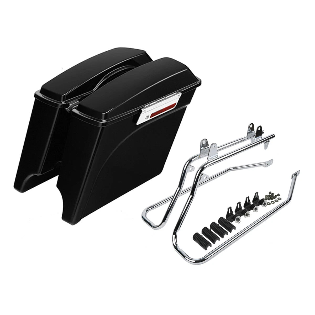 Saddlebags & Chrome Conversion Bracket for Harley Softail Fatboy (1986–2017)