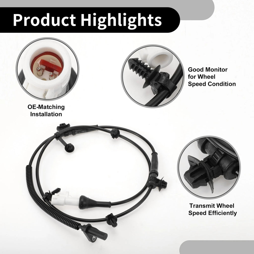 ABS Sensor No.DT4Z2C205AB for Ford Edge (2007–2014) Front Left Driver Side
