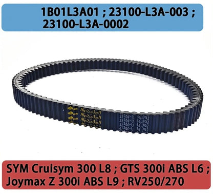 Drive Belt for SYM Cruisym 300 (L8) / Joymax Z 300i (L9) / GTS (1B01L3A01)