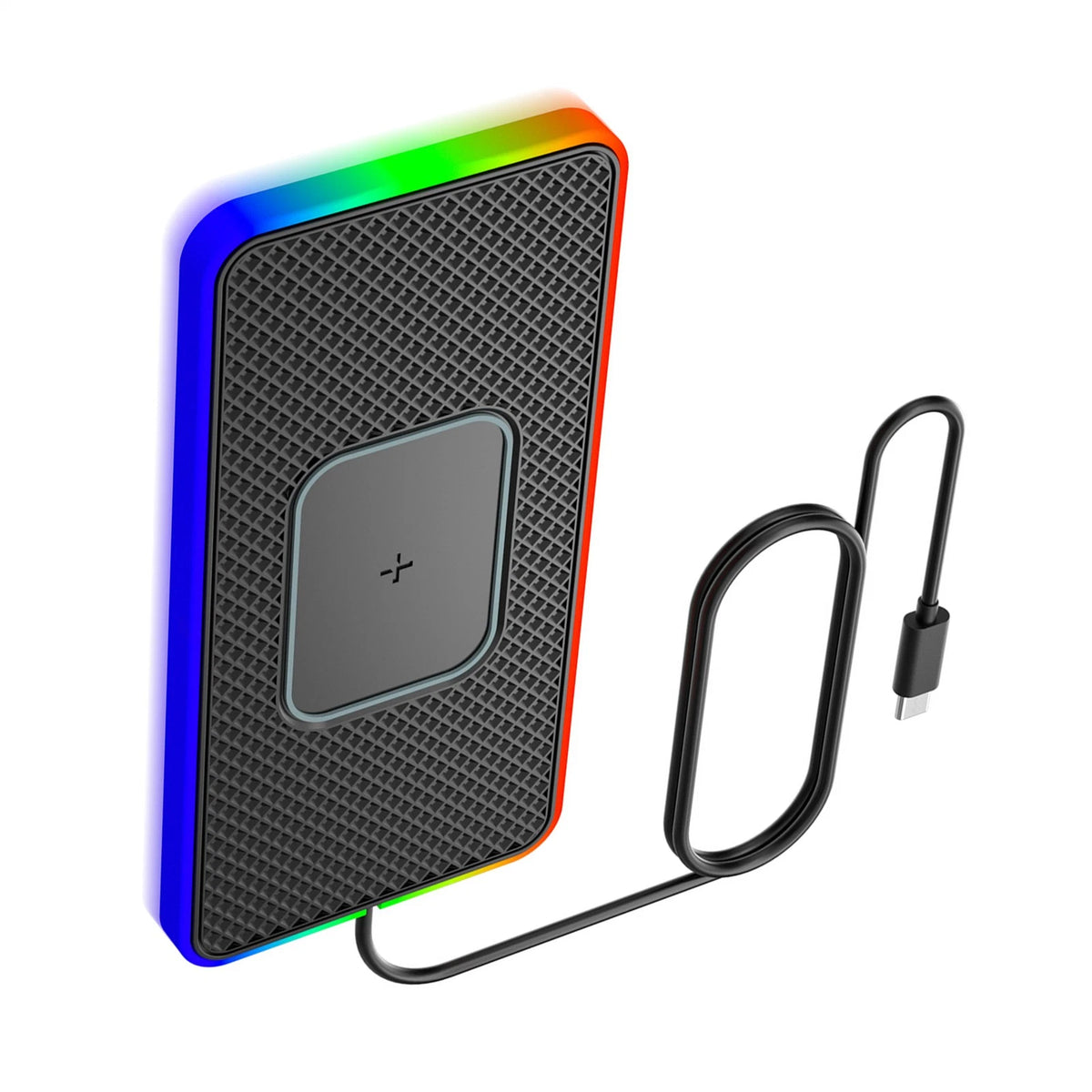 Wireless Phone Charger Dock Station for Car (RGB Silicone, Quick Charging)