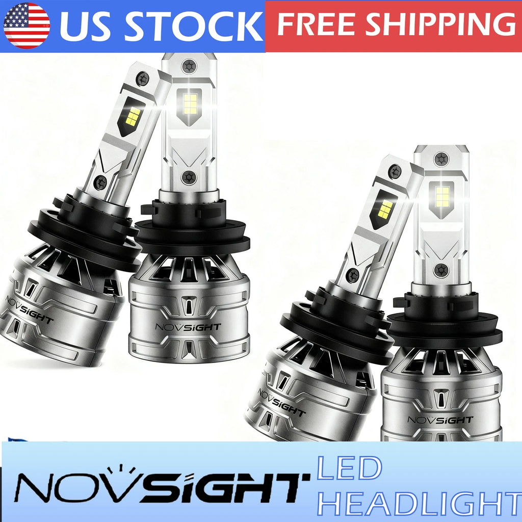 4X H11 LED Headlight Combo for High Low Beam (2010–2023)