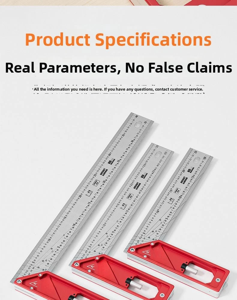 Angle Measuring Ruler for Precise Angle Control (Robust Stainless Steel)
