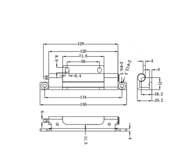 Invisible Hinge CL144 for Equipment Cabinet (5.91 in)