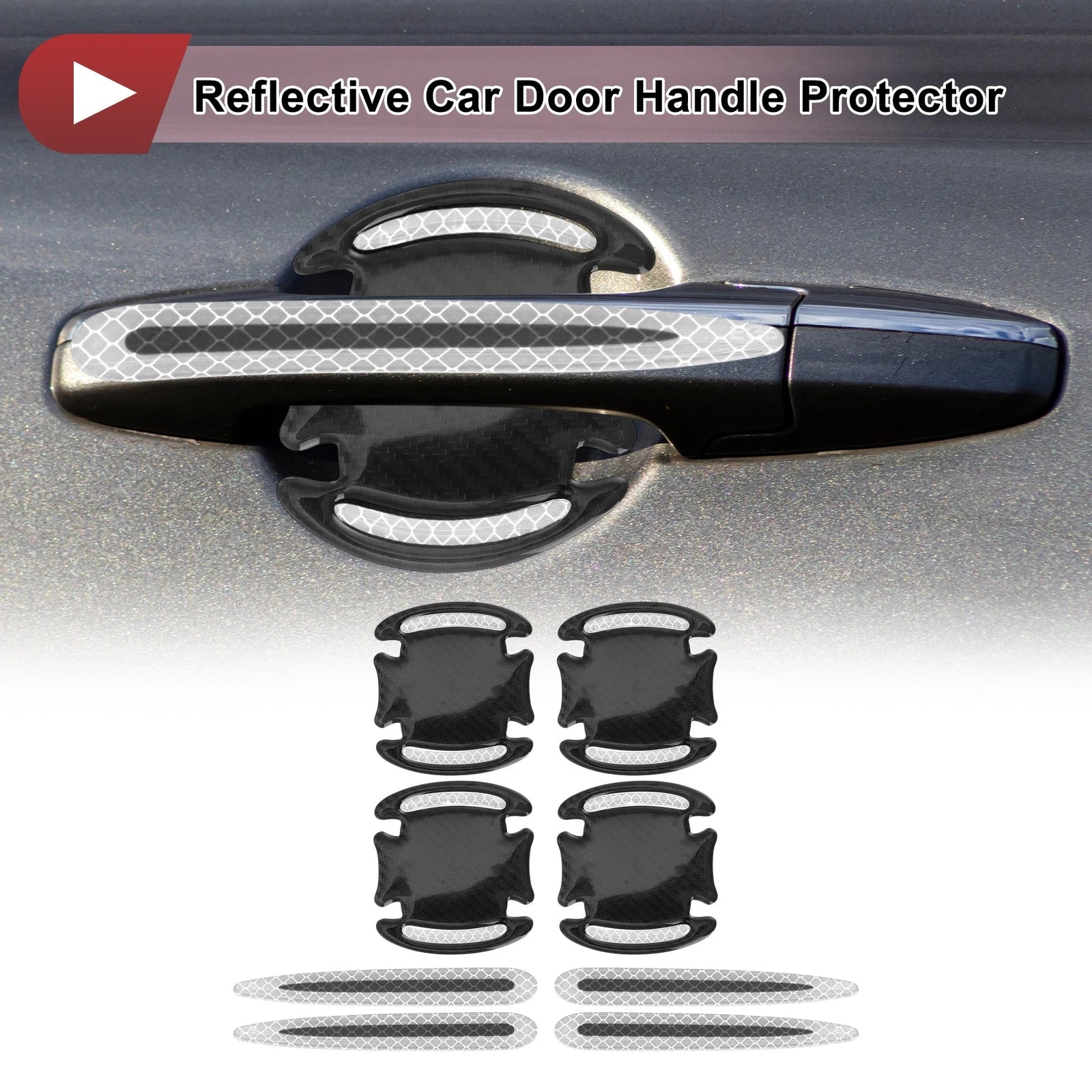 3D Car Door Handle Scratch Protector for Universal Vehicles (2010–2023)