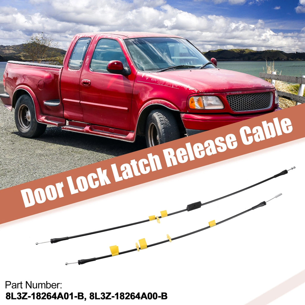 2pc Rear Door Latch Release Cable Left and Right for Ford F150 (2004–2008)