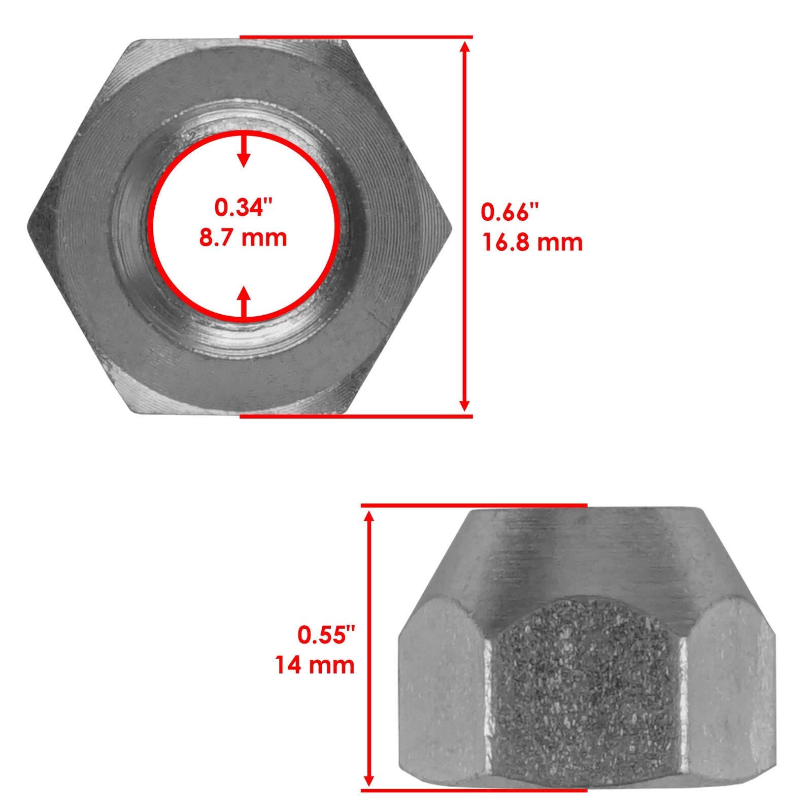 Wheel Lug Nuts Front or Rear Set for Honda TRX450ER (2006–2009, 2012–2014)