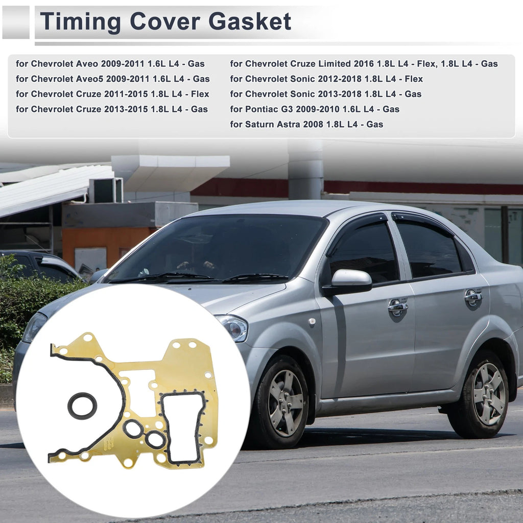 Timing Cover Gasket Replacement for Chevrolet Aveo (2009–2011) 1.6L L4