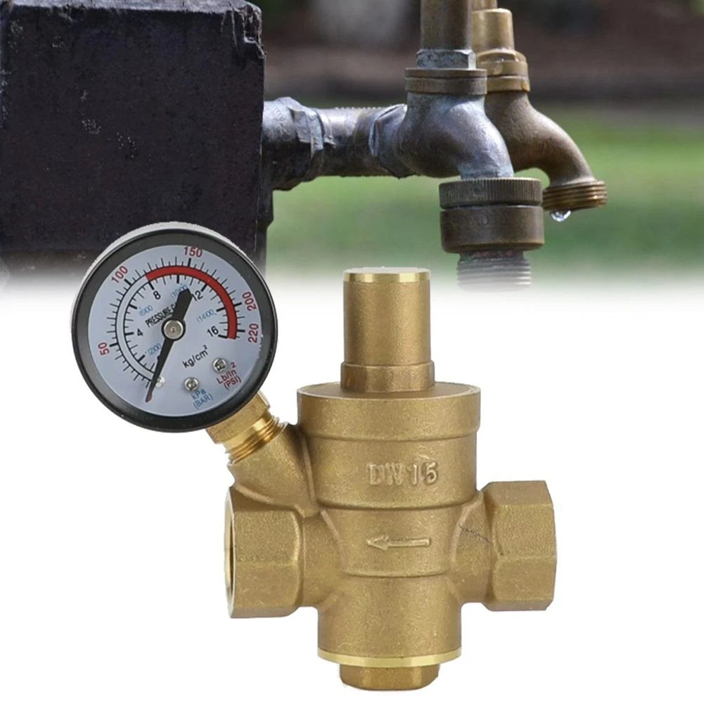 Brass Pressure Reducer 1/2-Inch Connection for Home Improvement