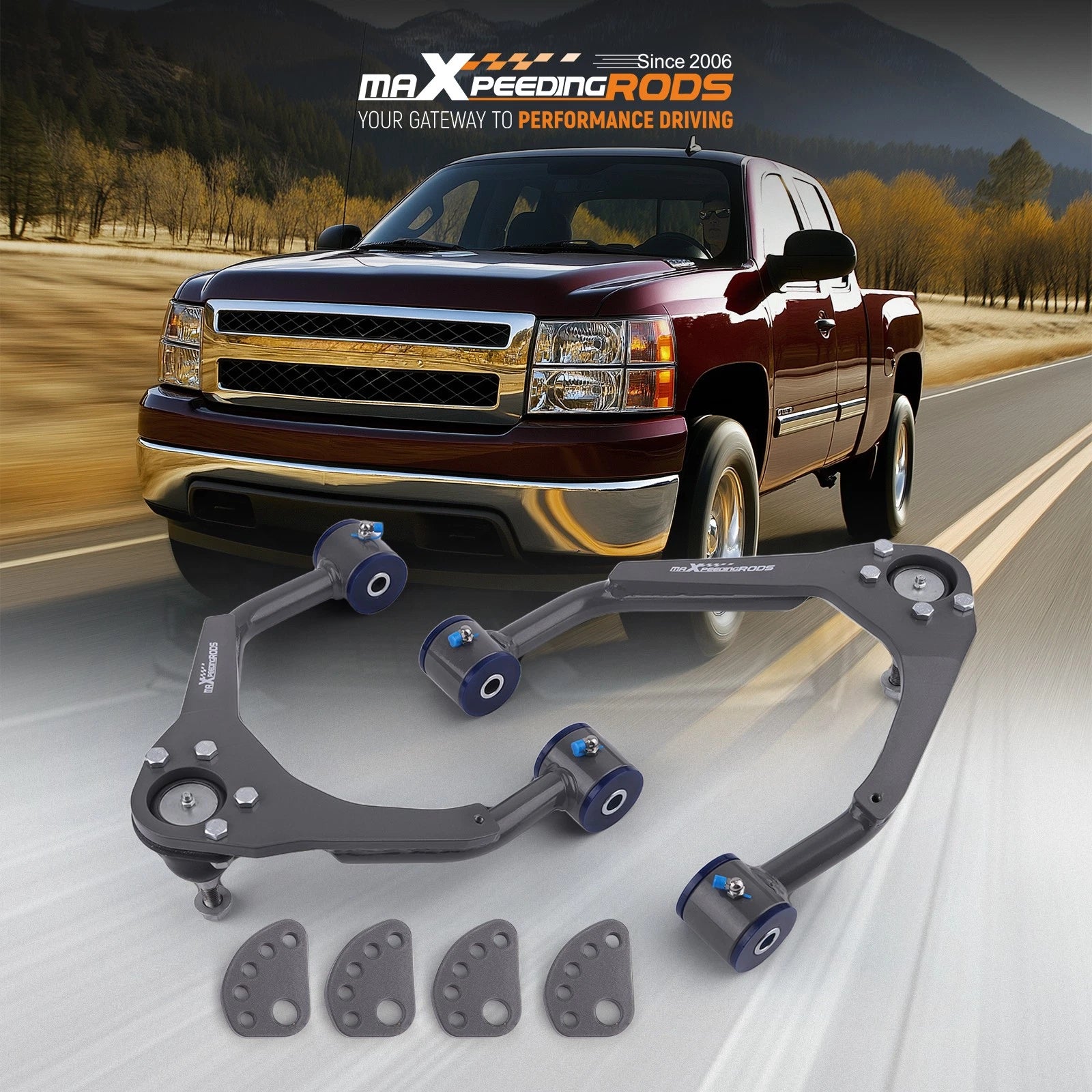 Upper Control Alignment Arms Drop Kits for Chevy Silverado Sierra 1500 (2007–2015)