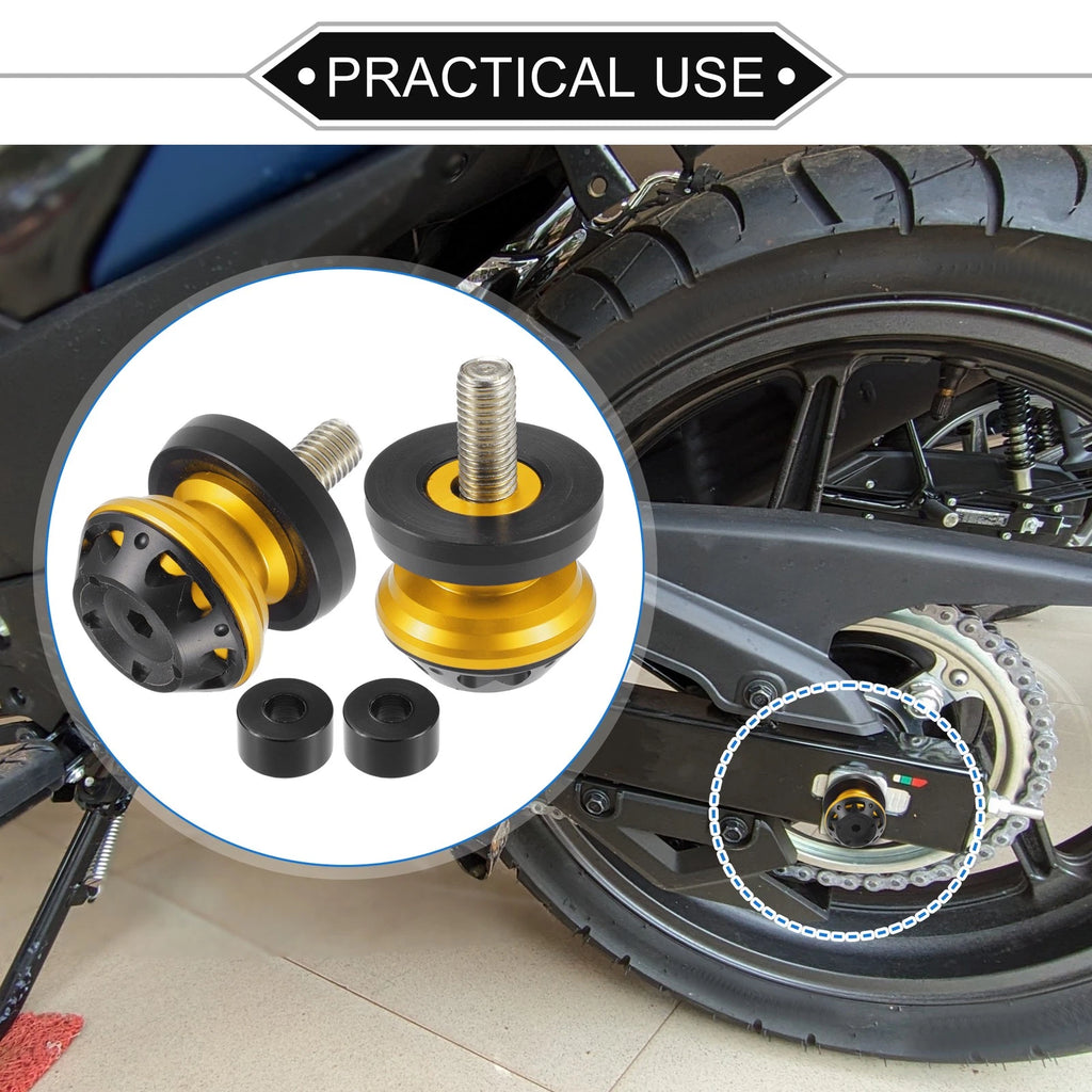 Swingarm Spool Sliders CNC 10mm Pair for Motorcycle Universal (All Models 2000–2024)
