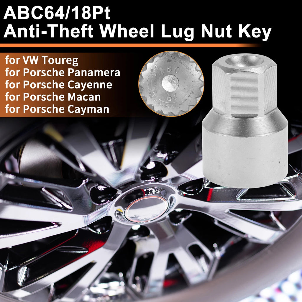Wheel Lock Lug Nut for VW Touareg (Locking Nut Key Socket)