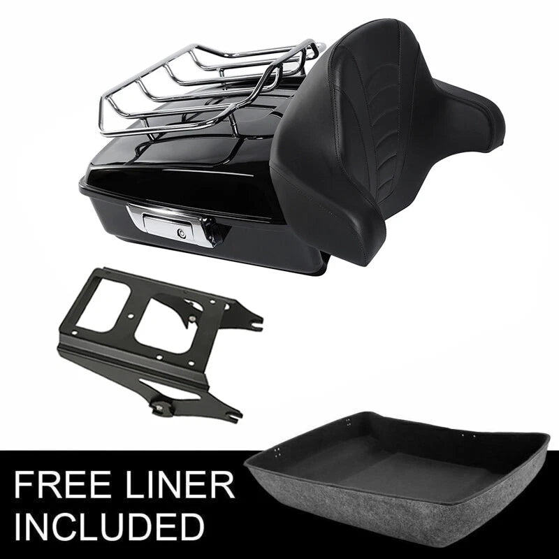 Chopped Trunk Backrest Pad for Harley Touring Road King (2009–2013)