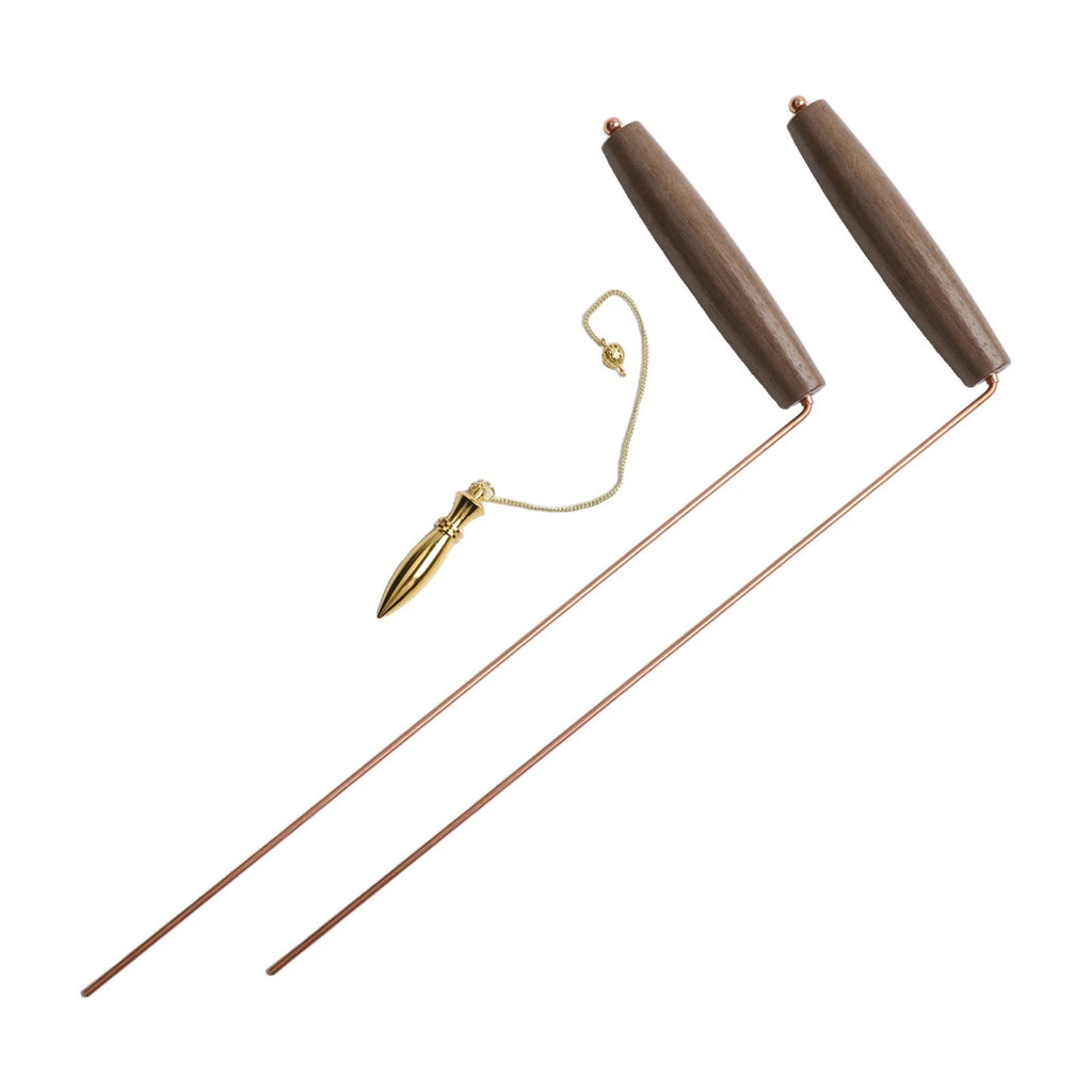 Dowsing Set with Brass Pendulum for Divination Use